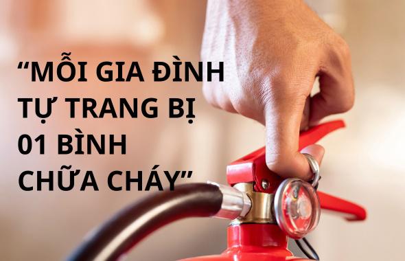 Vận động 100% hộ gia đình tự trang bị bình chữa cháy